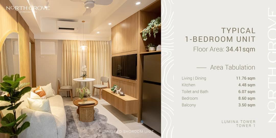 Lumina 1-bedroom model-unit reference